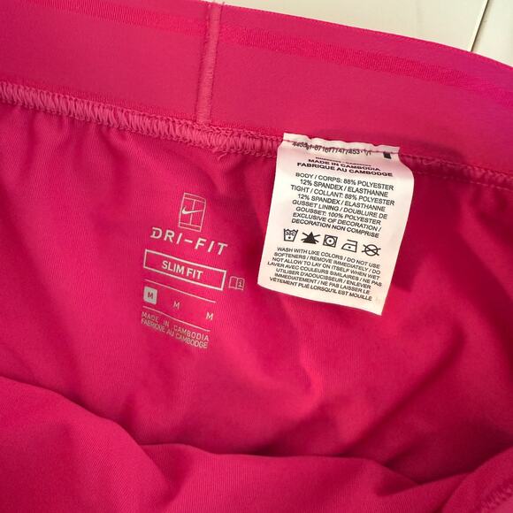 Nike Tennis Court Dri-fit Slim Fit Mini Skort Skirt Pink - M - Picture 5 of 8